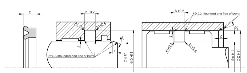 U-Ring Piston-Rod Seal