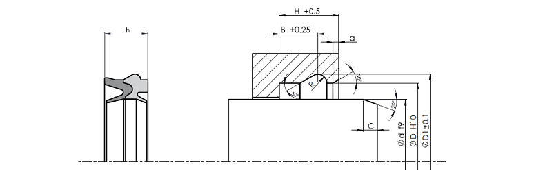 Single Acting Combined Pneumatic Rod and Wiper Seal Technical Information